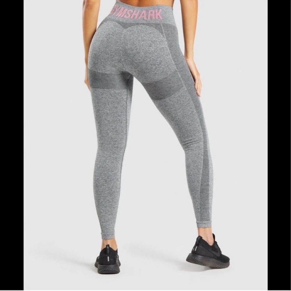 GYMSHARK Flex High Waisted Contour Logo Leggings Gray